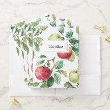 Padrão de Fruta de Maçã Verde Vermelha Russo de Aq