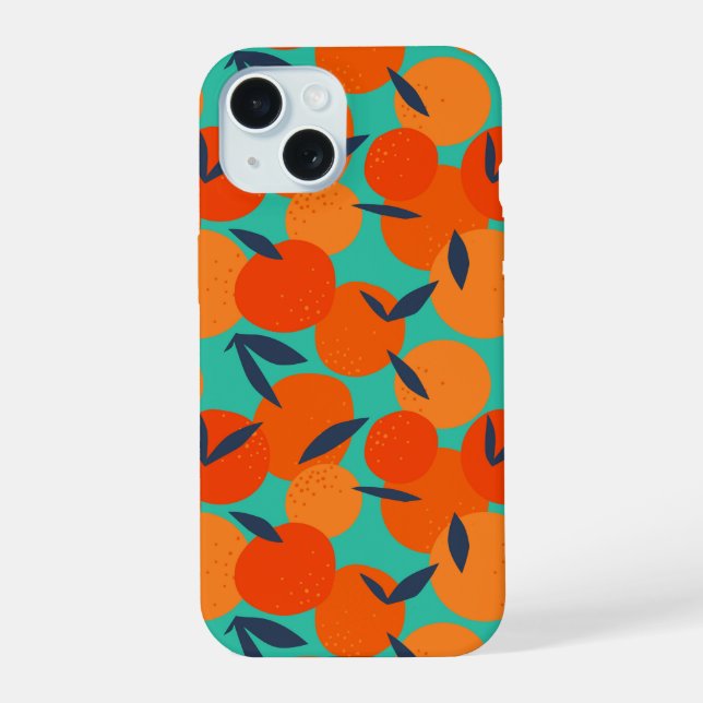 Padrão de Fruta Laranja Abstrata (Verso)