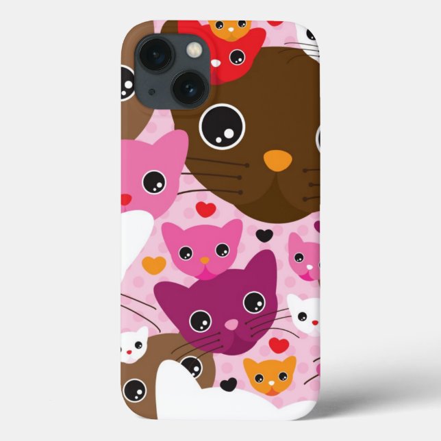 padrão de fundo de gatinho fofo (Verso)