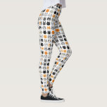 Padrão de Gato Bonito Rostos | Leggings do legal C<br><div class="desc">Gatos rodeiam leggings de padrão. Desenhos divertidos de gatos,  incluindo gatinhos domesticados longos e curtos. Siameses,  gatos pretos,  bigornas,  calico,  cinzas listradas e gatos brancos e tabby. Felinos engraçados,  bonitos e irritados.</div>