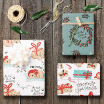 Padrão de Gato de Gatinho Feliz de Natal