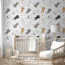 Padrão de Gato Fofo para o Quarto do Seu Filho