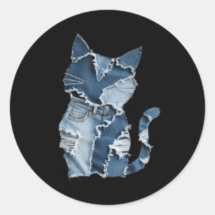 Padrão de Gato Fofo Remendo de Jeans Adesivo Amant