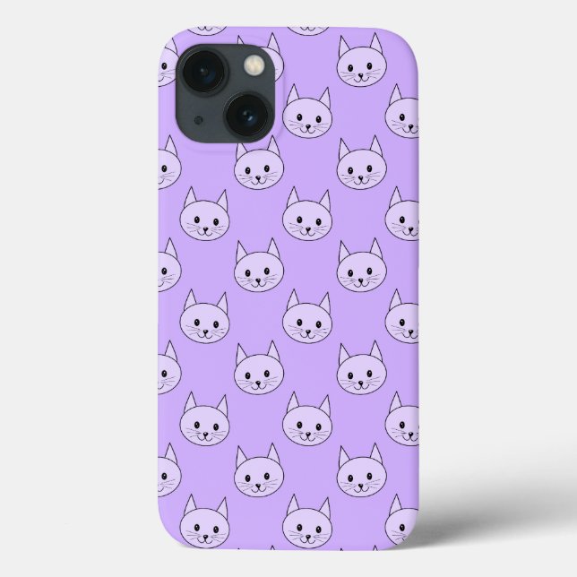 Padrão de gato púrpura lilac. (Verso)