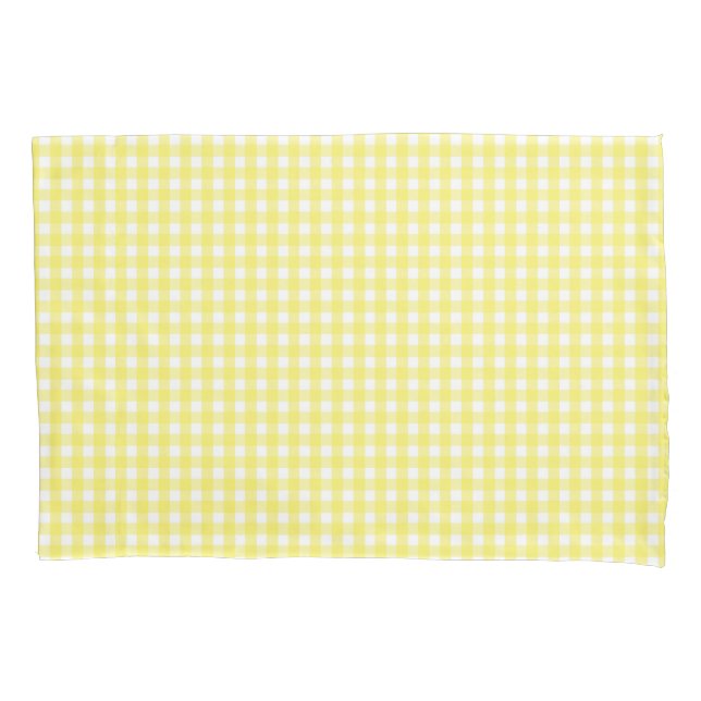 Padrão de Gingham Amarelo Pastel (Frente)