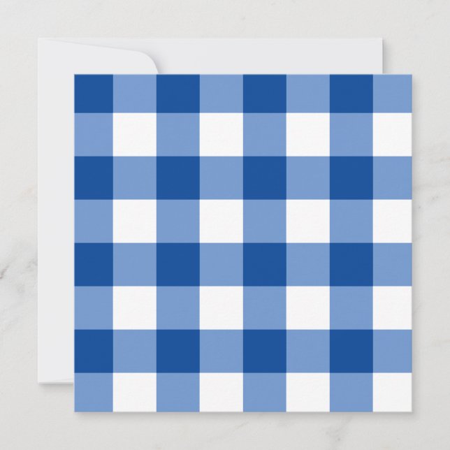 Padrão de gingham azul (Frente)