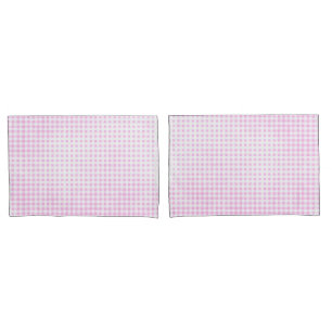 Padrão de Gingham Branco e Rosa Esmaecido