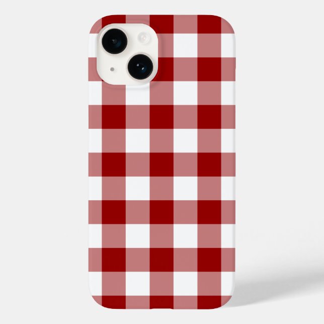 Padrão de Gingham Vermelho e Branco (Verso)