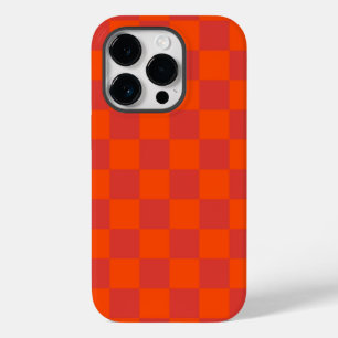Padrão de Gingham Vermelhos Laranja