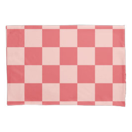 Padrão de Gingham Vermelhos Rosa Verificado