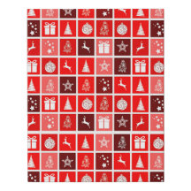 Padrão de Grade de Natal Vermelho Minimalista Mode