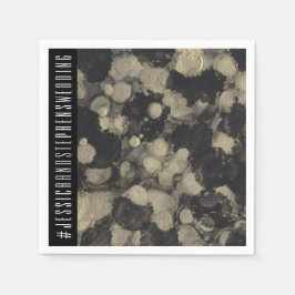 Padrão de Guardanapo de Casamento Tons de Dourado 