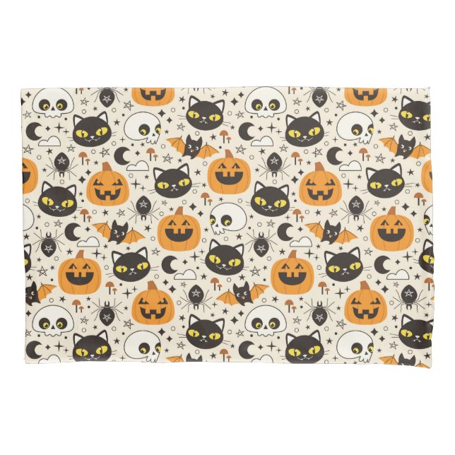 Padrão de Halloween Retro Bonito (Frente)