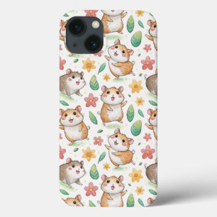Padrão de hamster dançante bonito e engraçado
