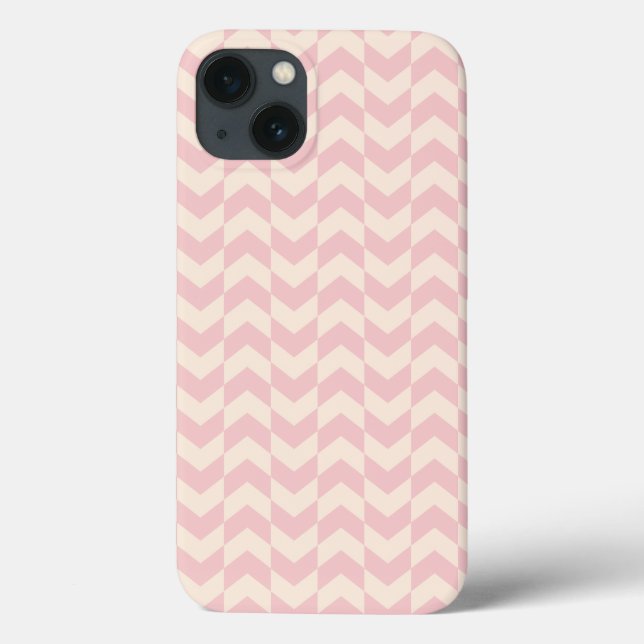 Padrão de Herringbone Mala iPad Cor-de-rosa com pi (Verso)