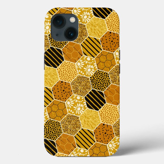 Padrão de Honeycomb amarelo (Verso)