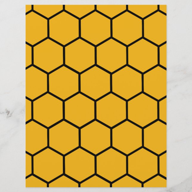 Padrão de Honeycomb - Papel Dourado e Livro Negro (Frente)