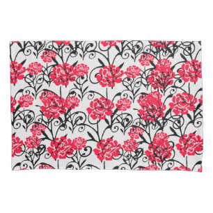 Padrão de Ilustração Floral da Flor Vermelha Desig
