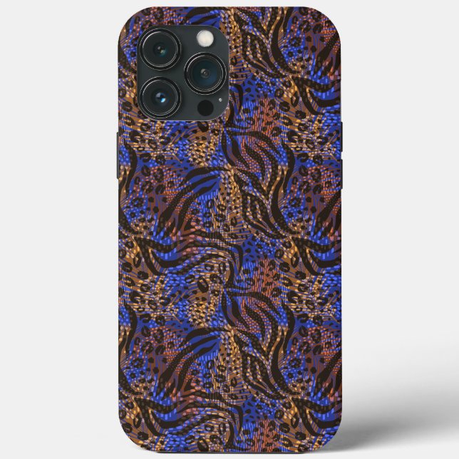 Padrão de impressão do leopardo e da zebra luxuoso (Verso)