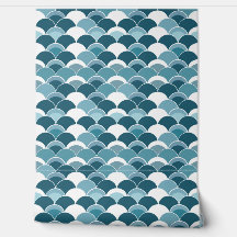 Padrão de Impressão do ventilador japonês azul