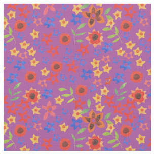 Padrão de Impressão floral brilhante no Tecido mag