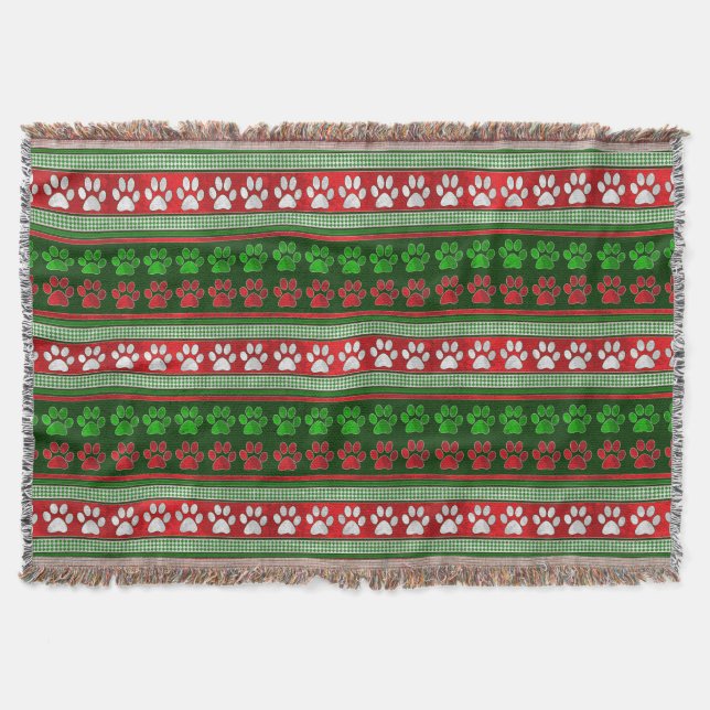 Padrão de impressão verde-vermelho lança cobertor (Frente)