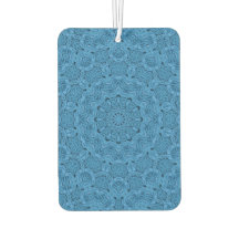 Padrão de Knit Azul Vintage Caleidoscópio Fractal