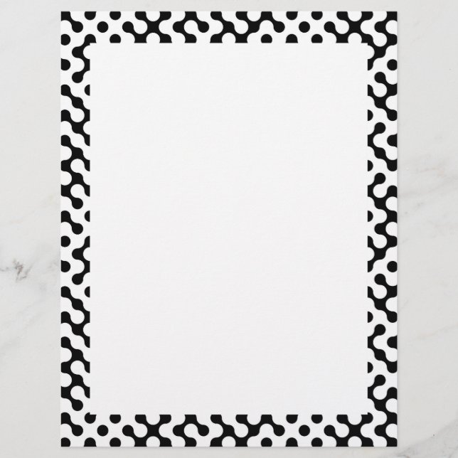 Padrão de labirinto preto e branco fofo (Frente)