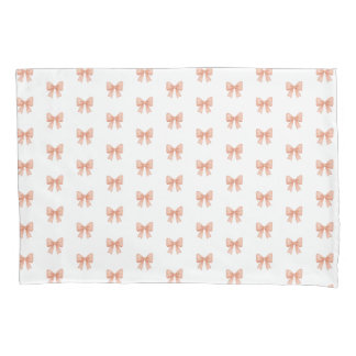 Padrão de Laço de Aquarela Coral/Rosa