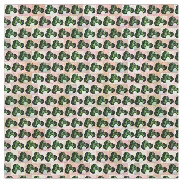 Padrão de Lâmpadas Marmoreadas Verdes, Tecido (Detalhe)