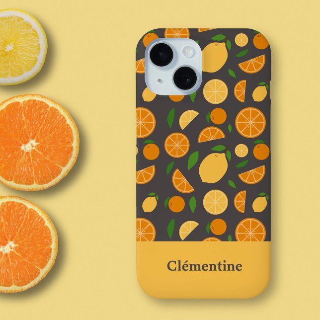 Padrão de Laranja e Limão (Orange & Lemon Pattern Phone Case)