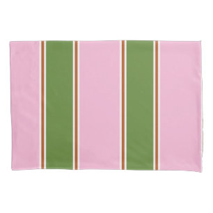 Padrão de Listra Verde Rosa Retro