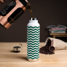 Padrão de listra zigue-zague em chevron verde-teal