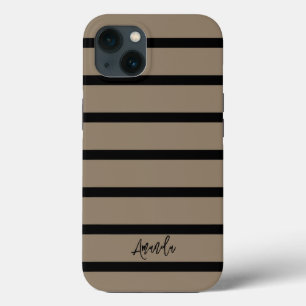 Padrão de listras pretas e castanhas personalizado