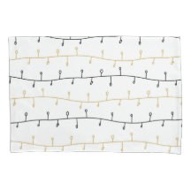 Padrão de Luzes de Natal Modernas Preto Dourado