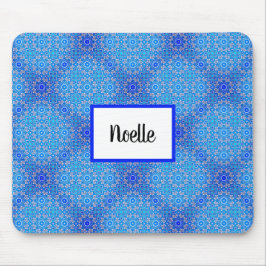 Padrão de Mandala Azul Nome do Boho Mousepad