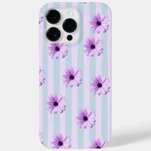 padrão de margarida listrada de azul e roxo