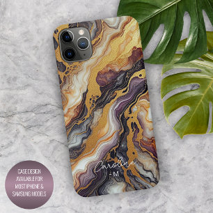Padrão de mármore Dourado de Cinza Preta Roxo Pers