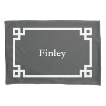 Padrão de Monograma da Chave Grega da Cinza do Car