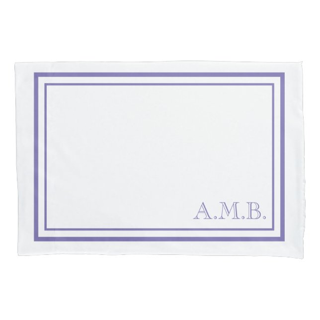 Padrão de Monograma de Lavanda Clássica Personaliz (Frente)