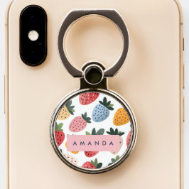 Padrão de morango de Fruta branca personalizado