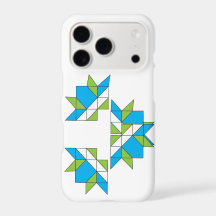 Padrão de Mosaico de Colcha Geométrica Moderna Azu