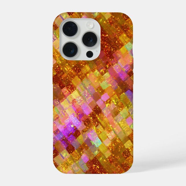 Padrão de Mosaico Dourado Iridescente (Verso)