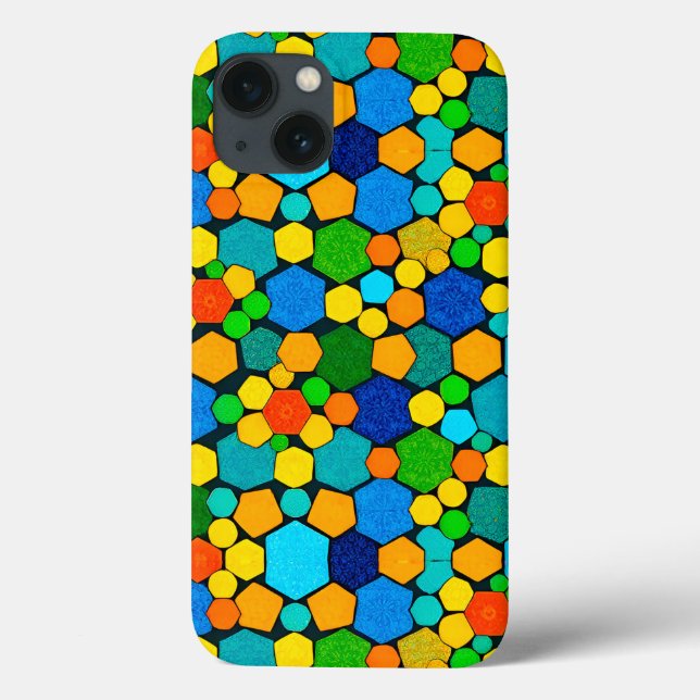 Padrão de mosaico geométrico abstrato (Verso)