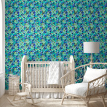 Padrão de Mosaico Marroquino Aqua Azul