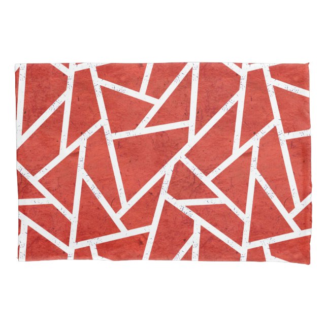 Padrão de mosaico vermelho e branco (Frente)