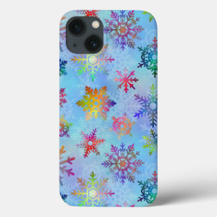 Padrão de Natal bonito Colorido de Flocos de Neve