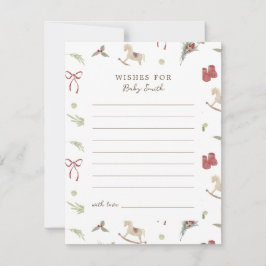 Padrão De Natal Deseja Um Cartão De Bebê