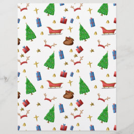 Padrão de Natal em álbum de recortes branco e pret