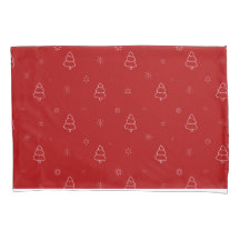 Padrão de Natal Vermelho.Árvores festivas e flocos